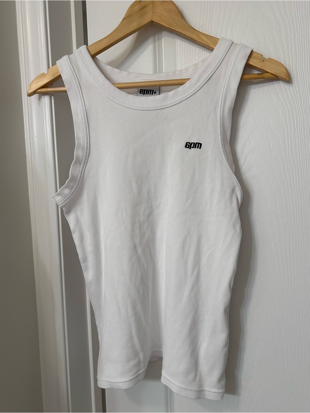 6PM Men’s White Ribbed Tank